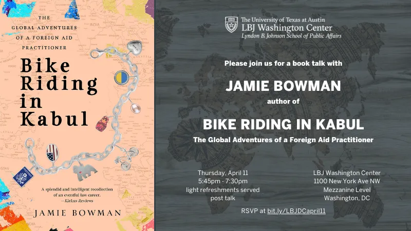 You're invited! Invitation for book talk on April 11 at the LBJ Washington Center