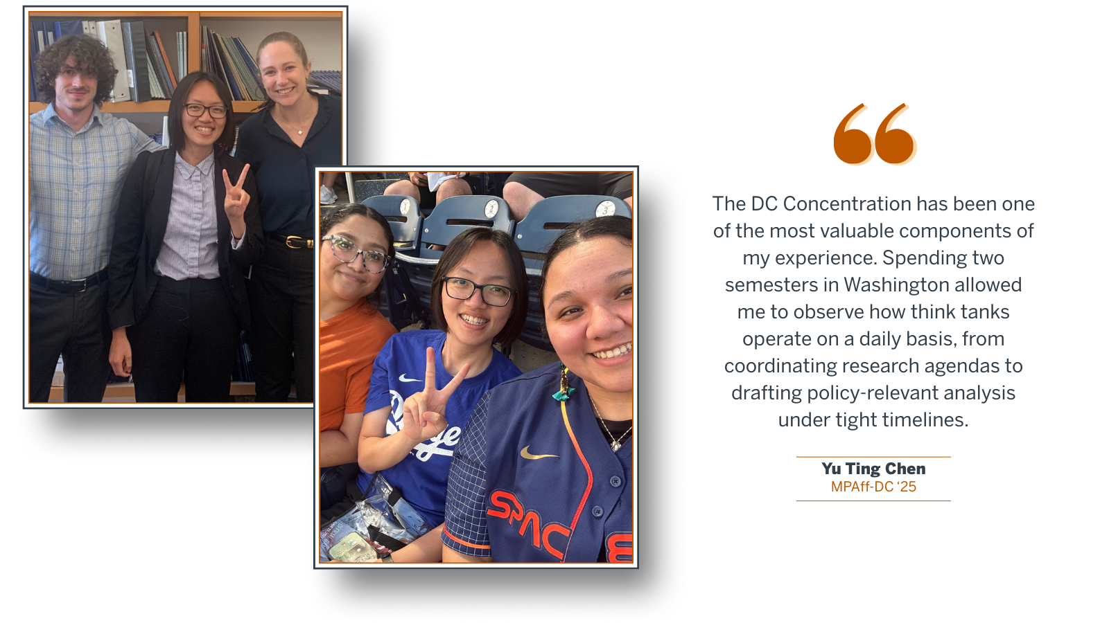 Graphic with 2 photos of Yu-Ting Chen and a quote from the passage below