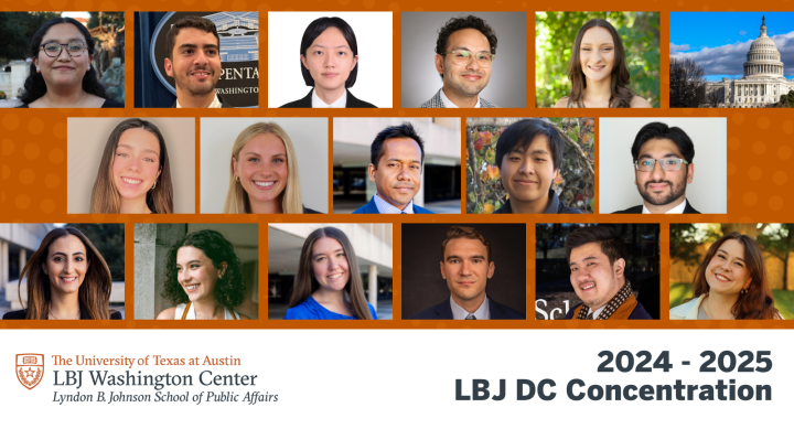 2024-2025 LBJ DC Concentration Students Grid of 17 headshots with text at the bottom: 2024-2025 DC Concentration